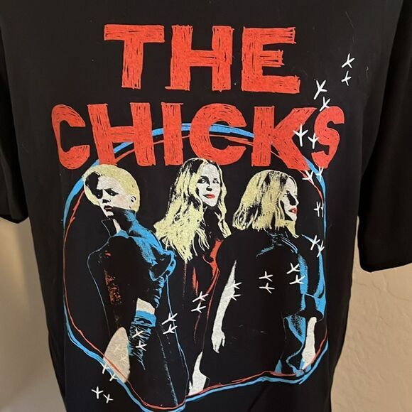 The Chicks Distressed Band Music Group Black Graphic Shirt - Picture 4 of 8